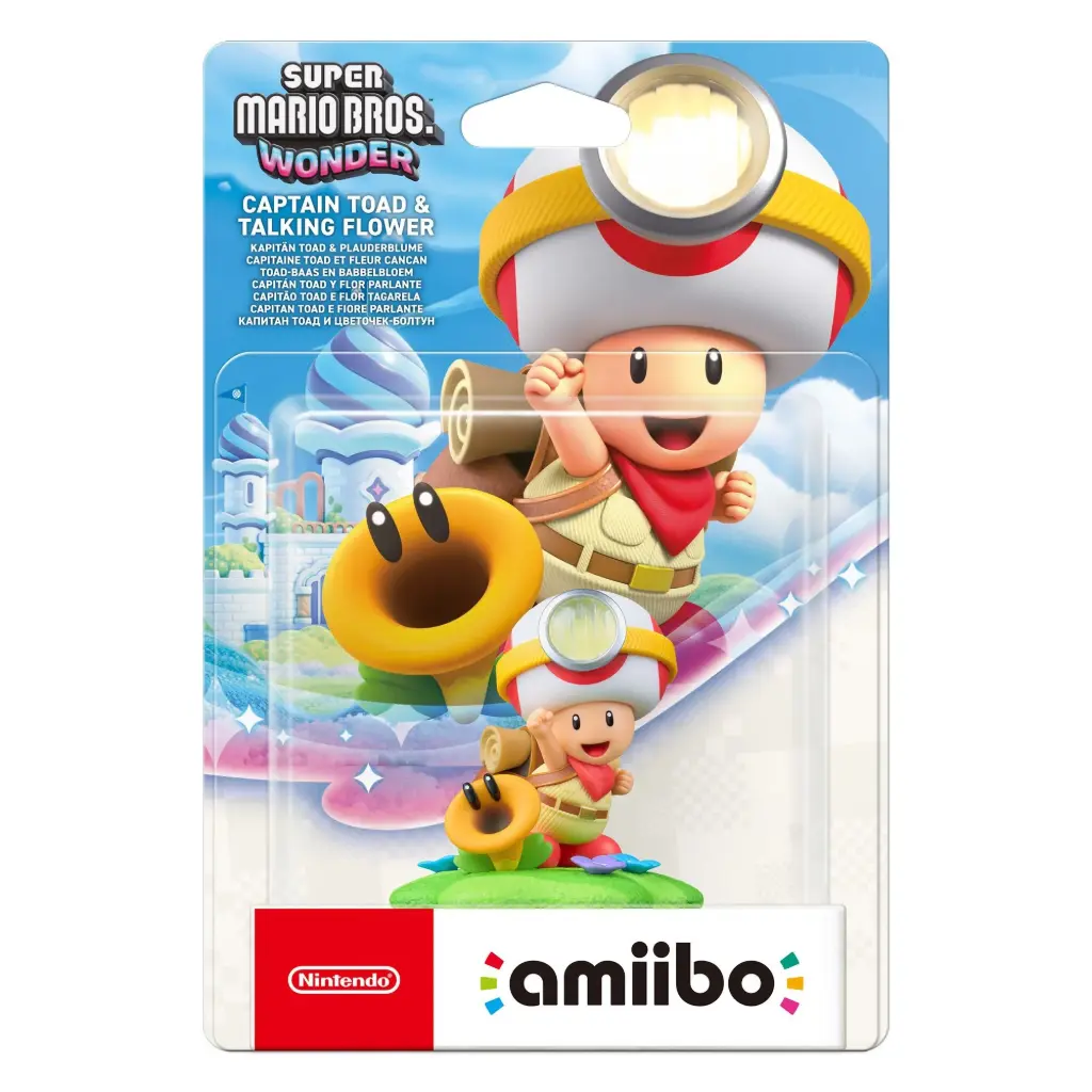 Nintendo Switch 2 Amiibo - Captain Toad & Talking flower (Super Mario Bros Wonder Series)