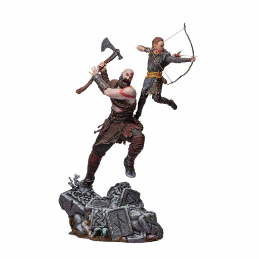 [1649] Iron Studios - Statue Kratos And Atreus - God Of War - Bds Art Scale 1/10