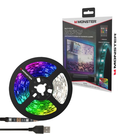 [14810] Monster Sound Reactive 6.5 Ft Multi-color Led Light Strip