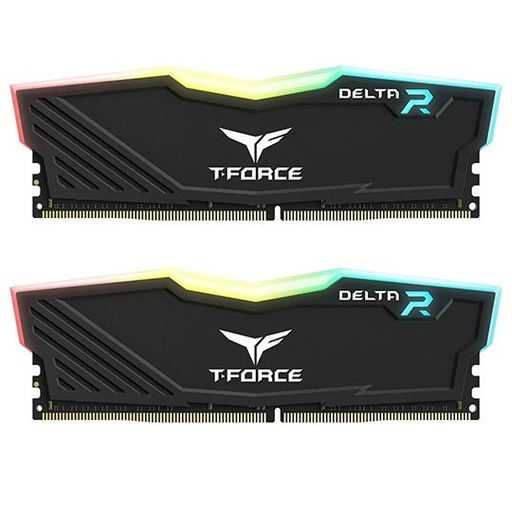 [114434] TEAMGROUP Team T-Force Delta RGB DDR4 Gaming Memory, 2 x 8 GB, 3600 Mhz, 288 Pin DIMM, Black