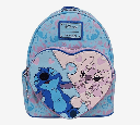 Loungefly! Leather: Disney Stitch and Angel Puzzle Mini Backpack
