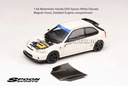 Motorhelix 64Intern 1/64 Honda Civic Type-R EK9 Spoon Customized Version Tokyo Station White Diecast Car